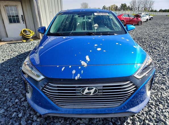 KMHC05LC0JU097688 2018 HYUNDAI IONIQ Blue Front view