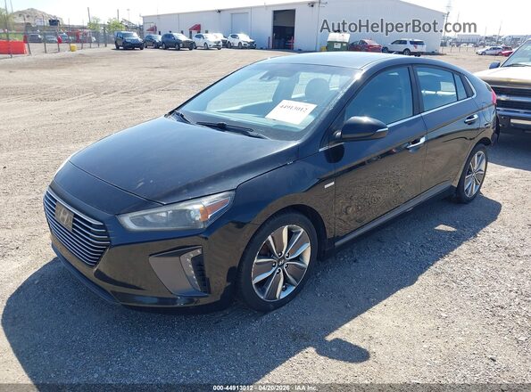KMHC05LC5JU071958 2018 HYUNDAI IONIQ HYBRID Black Vista tres cuartos delantera izquierda
