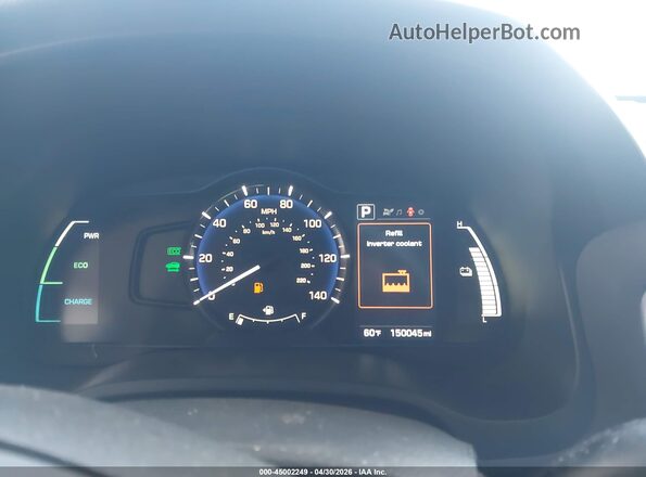 KMHC65LC6HU056927 2017 HYUNDAI IONIQ HYBRID Gray უკანა სავარძლების ხედი