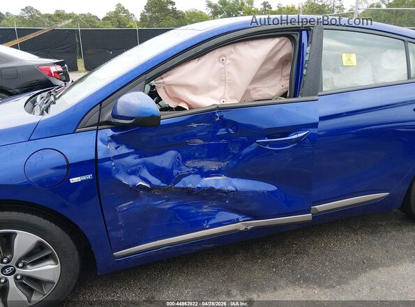 KMHC65LD0KU173385 2019 HYUNDAI IONIQ PLUG-IN HYBRID Blue Widok z przodu