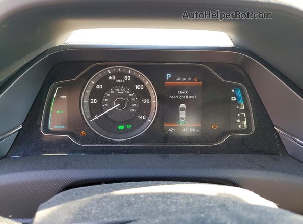 KMHC65LD0MU255068 2021 HYUNDAI IONIQ Black ხელსაწყოთა პანელის ხედი