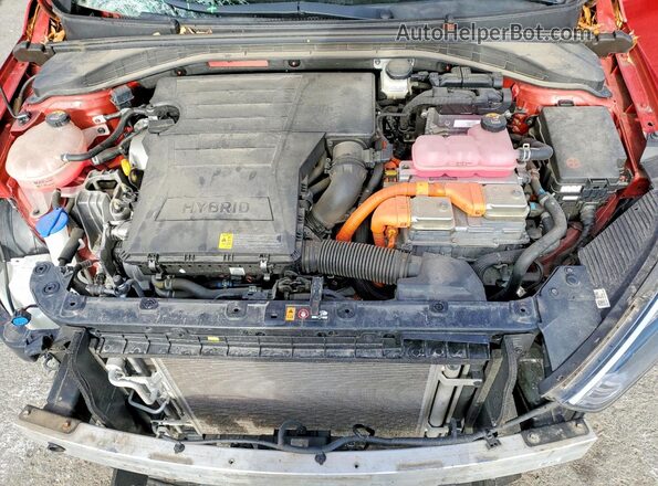 KMHC75LC2MU250992 2021 HYUNDAI IONIQ Red Widok wnętrza z tyłu