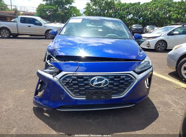 KMHC75LC2NU282648 2022 HYUNDAI IONIQ HYBRID Blue ხელსაწყოთა პანელის ხედი