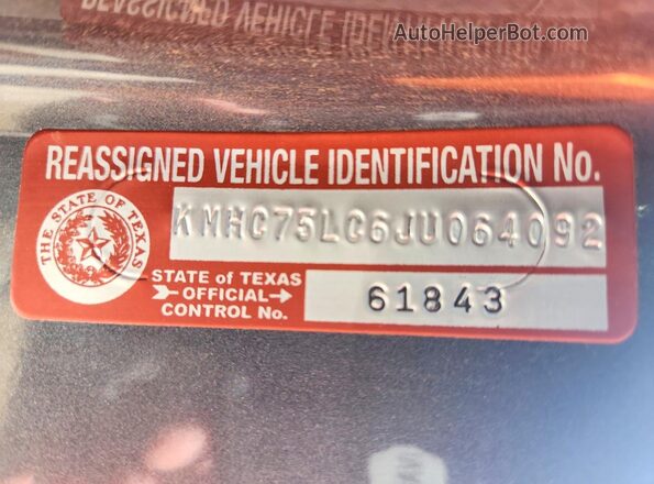 KMHC75LC6JU064092 2018 HYUNDAI IONIQ Gray ძრავის განყოფილების ხედი
