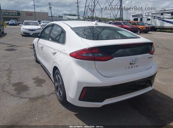 KMHC75LC8HU040595 2017 HYUNDAI IONIQ HYBRID White Задня ліва чверть