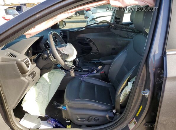 KMHC85LC1JU083128 2018 HYUNDAI IONIQ Серый Вид салона спереди