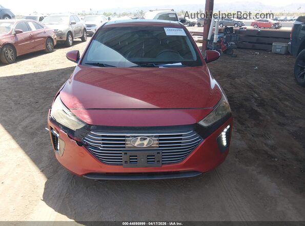KMHC85LC2KU112640 2019 HYUNDAI IONIQ HYBRID Red Instrument cluster view