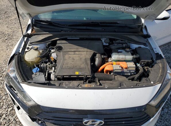 KMHC85LC6JU077566 2018 HYUNDAI IONIQ White ძრავის განყოფილების ხედი