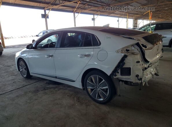 KMHC85LC7HU017886 2017 HYUNDAI IONIQ White Trasero izquierdo