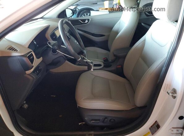 KMHC85LC7HU017886 2017 HYUNDAI IONIQ White Vista interior delantera