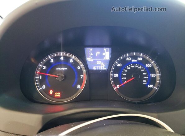 KMHCT4AE3GU085081 2016 HYUNDAI ACCENT Red ხელსაწყოთა პანელის ხედი
