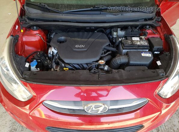 KMHCT4AE3GU085081 2016 HYUNDAI ACCENT Red უკანა სალონის ხედი