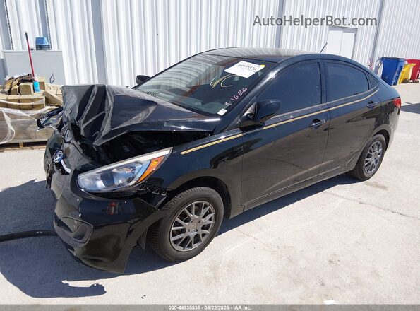 KMHCT4AE3GU121058 2016 HYUNDAI ACCENT Black წინა მარცხენა ხედი სამი მეოთხედიდან