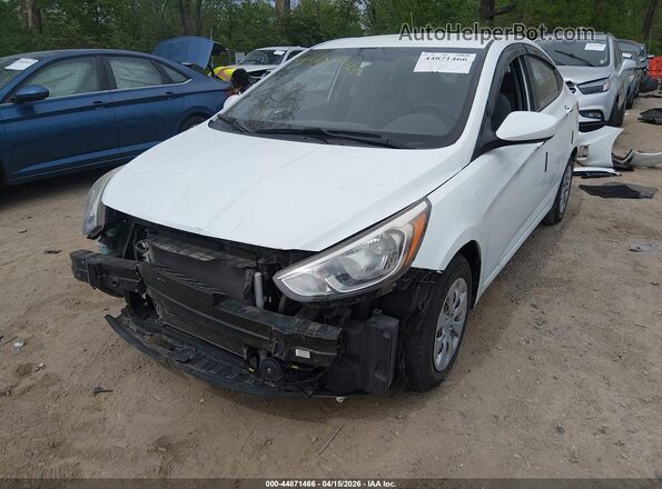 KMHCT4AE4GU055247 2016 HYUNDAI ACCENT White წინა მარცხენა ხედი სამი მეოთხედიდან