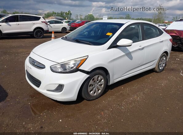 KMHCT4AE8GU114512 2016 HYUNDAI ACCENT White Առջևի ձախ երեք քառորդ տեսարան