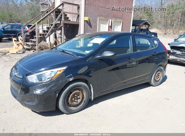 KMHCT5AE4GU273744 2016 HYUNDAI ACCENT Black წინა მარცხენა ხედი სამი მეოთხედიდან