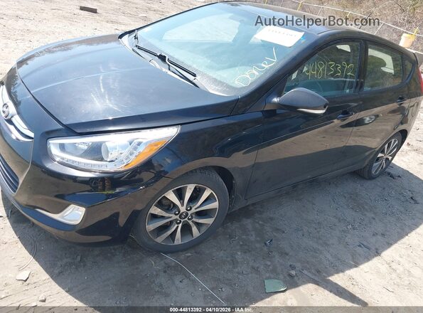 KMHCU5AE3HU355995 2017 HYUNDAI ACCENT Black Առջևի ձախ երեք քառորդ տեսարան
