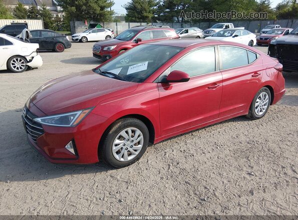 KMHD74LF0LU995151 2020 HYUNDAI ELANTRA Red Առջևի ձախ երեք քառորդ տեսարան
