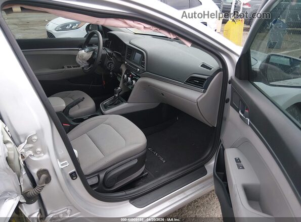 KMHD74LFXKU887375 2019 HYUNDAI ELANTRA Silver Widok wnętrza z przodu