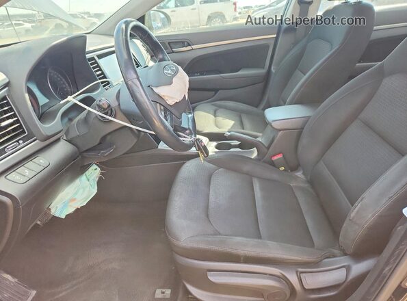 KMHD84LF0HU129390 2017 HYUNDAI ELANTRA Black წინა სალონის ხედი