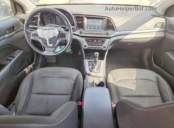 KMHD84LF0HU129390 2017 HYUNDAI ELANTRA Black წინა პანელის ხედი