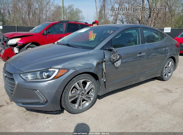 KMHD84LF3HU297198 2017 HYUNDAI ELANTRA Gray Front view
