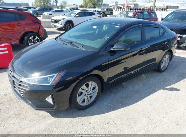 KMHD84LF3KU839228 2019 HYUNDAI ELANTRA Черный Передняя левая четверть