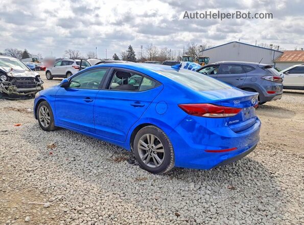 KMHD84LFXHU189015 2017 HYUNDAI ELANTRA Blue Trasero izquierdo