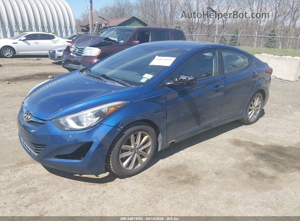 KMHDH4AE5GU544875 2016 HYUNDAI ELANTRA Blue Vista tres cuartos delantera izquierda
