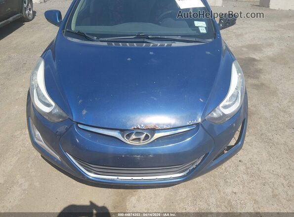 KMHDH4AE5GU544875 2016 HYUNDAI ELANTRA Blue Vista frontal