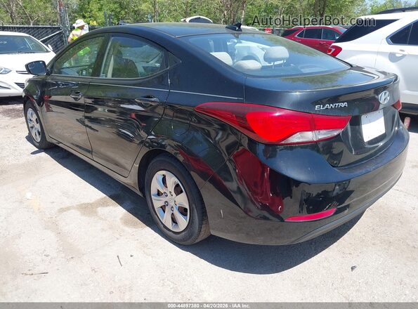 KMHDH4AE5GU545461 2016 HYUNDAI ELANTRA Black Trasero izquierdo