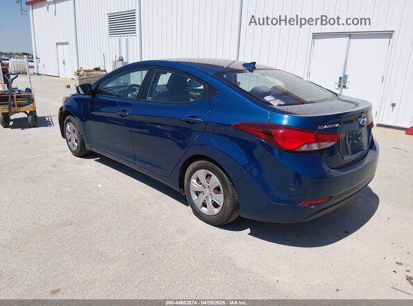 KMHDH4AE8GU545180 2016 HYUNDAI ELANTRA Blue უკანა მარცხენა