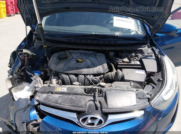 KMHDH4AE8GU545180 2016 HYUNDAI ELANTRA Blue უკანა ხედი
