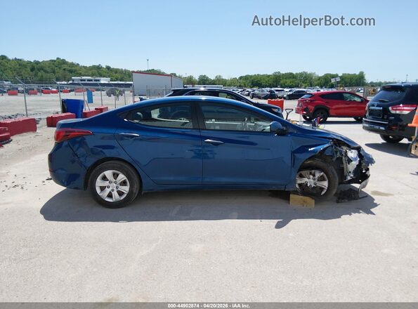 KMHDH4AE8GU545180 2016 HYUNDAI ELANTRA Blue უკანა სალონის ხედი