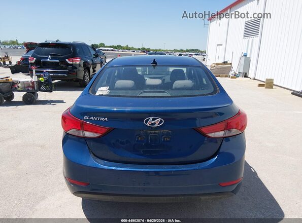 KMHDH4AE8GU545180 2016 HYUNDAI ELANTRA Blue 
