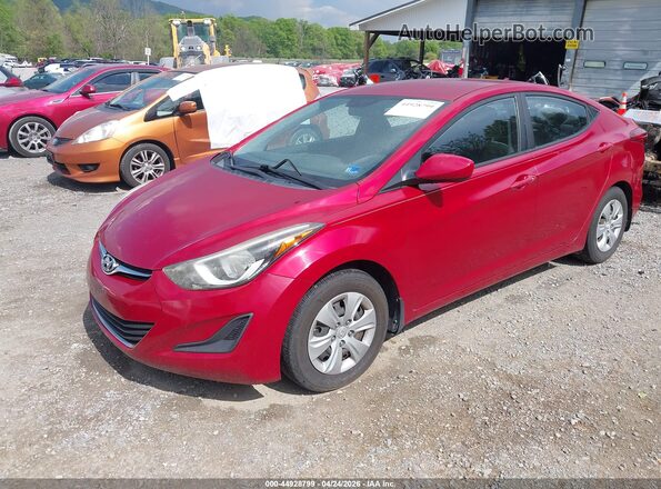 KMHDH4AE8GU600615 2016 HYUNDAI ELANTRA Red Przód lewy