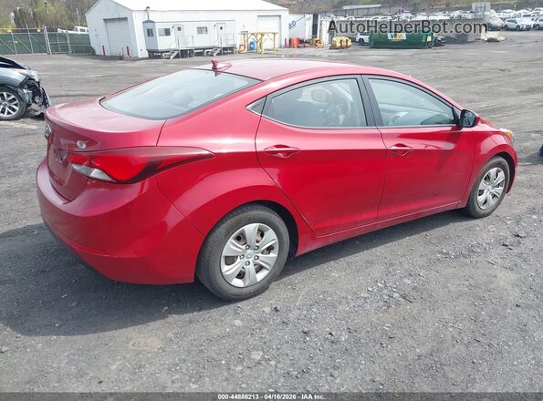 KMHDH4AE9GU589026 2016 HYUNDAI ELANTRA Burgundy უკანა მარჯვენა