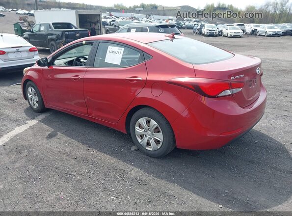 KMHDH4AE9GU589026 2016 HYUNDAI ELANTRA Burgundy უკანა მარცხენა