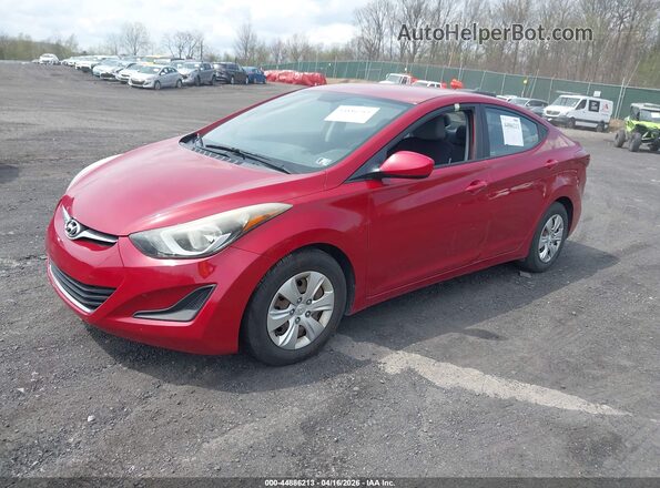 KMHDH4AE9GU589026 2016 HYUNDAI ELANTRA Burgundy წინა მარცხენა ხედი სამი მეოთხედიდან