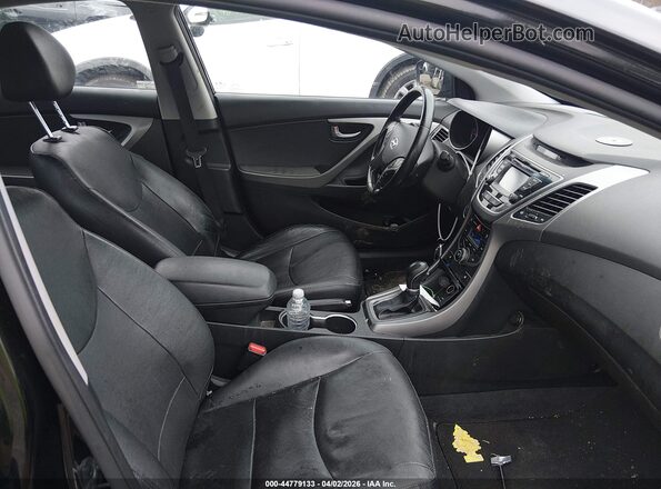 KMHDH4AEXGU534536 2016 HYUNDAI ELANTRA Black Front interior view
