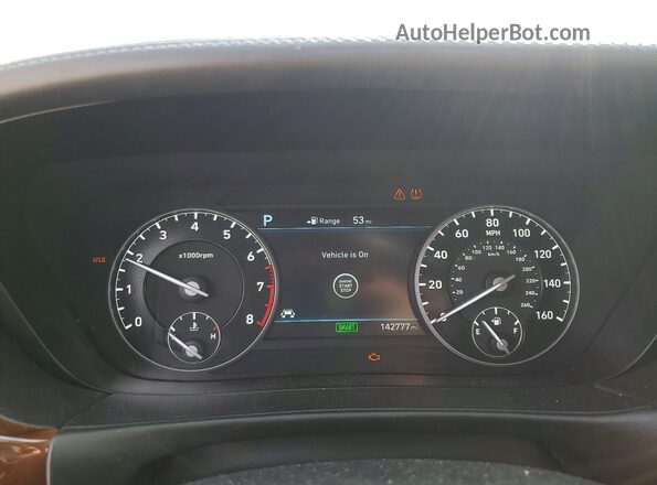 KMHG54JH0HU024892 2017 GENESIS G90 White Սարքավորումների վահանակի տեսք