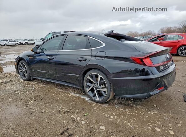 KMHL44J27NA208687 2022 HYUNDAI SONATA Black Rear left