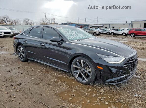 KMHL44J27NA208687 2022 HYUNDAI SONATA Black Front right