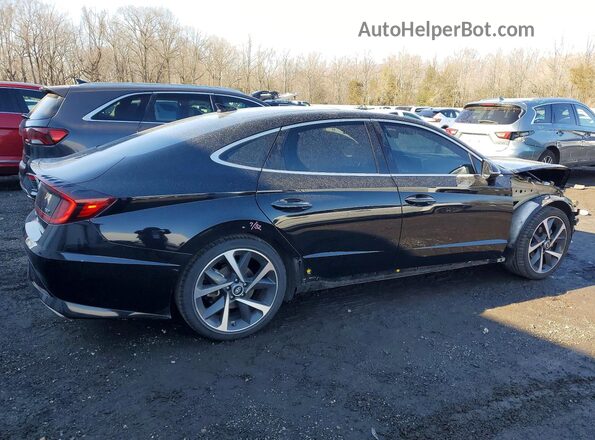 KMHL44J29NA225054 2022 HYUNDAI SONATA Black Trasero derecho
