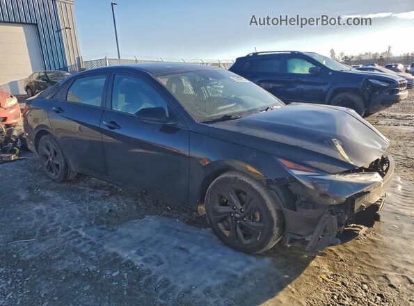 KMHLM4AGXMU073696 2021 HYUNDAI ELANTRA Black Передня права чверть