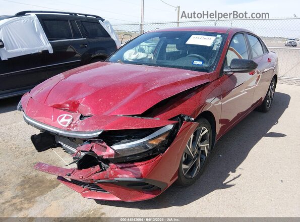KMHLM4DG2SU059140 2025 HYUNDAI ELANTRA Red წინა მარცხენა ხედი სამი მეოთხედიდან
