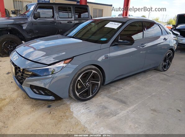KMHLR4AF2PU450261 2023 HYUNDAI ELANTRA Gray Առջևի ձախ երեք քառորդ տեսարան