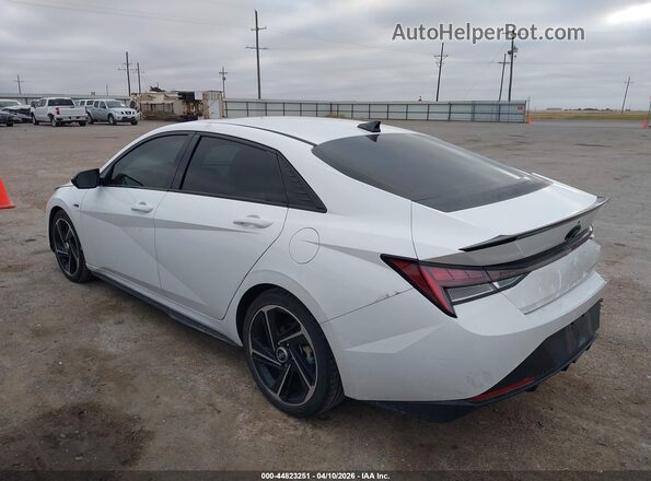 KMHLR4AF3NU267948 2022 HYUNDAI ELANTRA White Trasero izquierdo