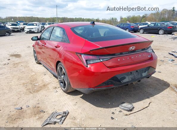 KMHLR4AF4MU177772 2021 HYUNDAI ELANTRA Red Հետևի ձախ