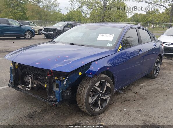 KMHLS4AG2PU490014 2023 HYUNDAI ELANTRA Blue Առջևի ձախ երեք քառորդ տեսարան